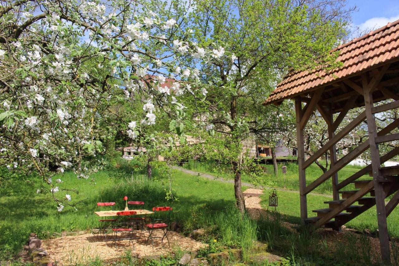 Ferienwohnung Koppelblick Pfarrweisach Bagian luar foto